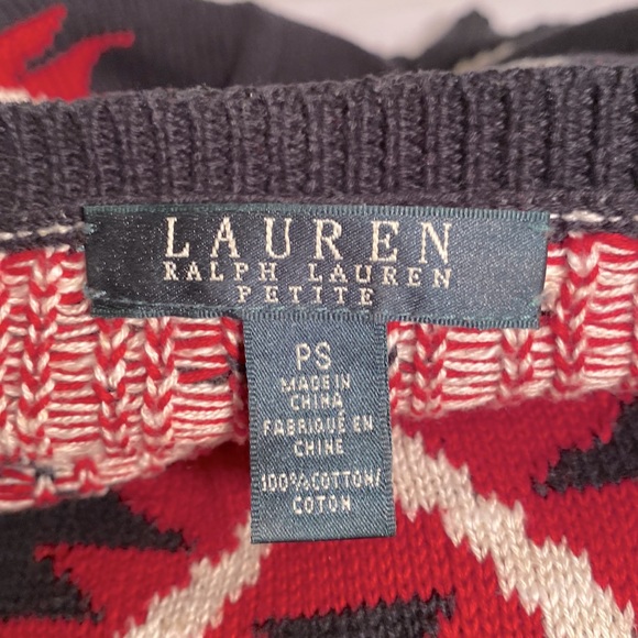 Ralph Lauren Southwestern Tunic Sweater, size petite small PS. - Picture 3 of 3